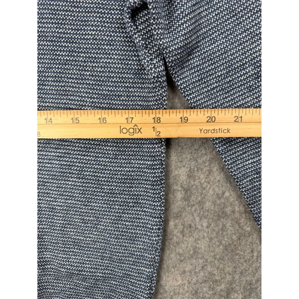 Hawker Rye Mens Cotton Cashmere Mock Neck Button Henley Sweater Navy Blue Small
